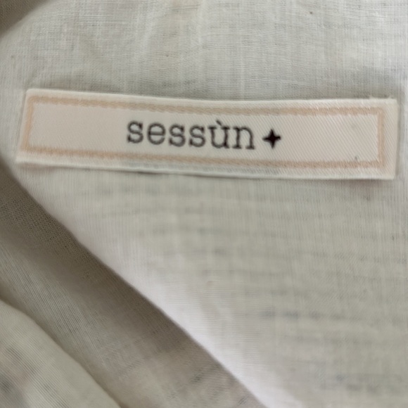 Sessun Rosselito Cream Jacquard Tweed Open Back Shift Mini Dress - M - Picture 12 of 15